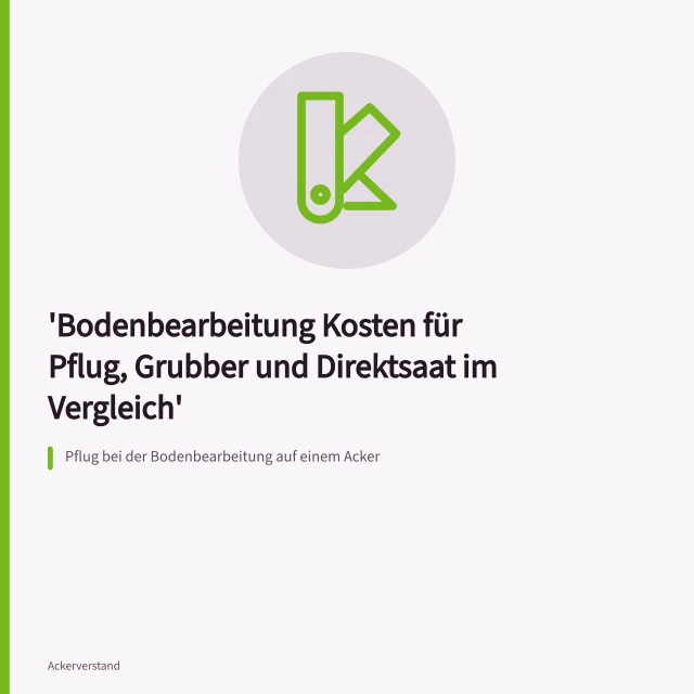 Pflug bei der Bodenbearbeitung auf einem Acker. Bodenbearbeitung Kosten für Pflug, Grubber und Direktsaat im Vergleich