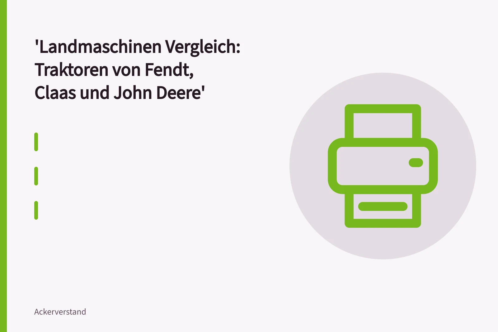 Traktor von Fendt, Claas oder John Deere bei der Feldarbeit
